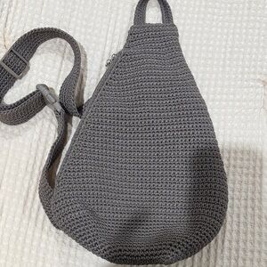The Sak Charcoal Crochet Backpack